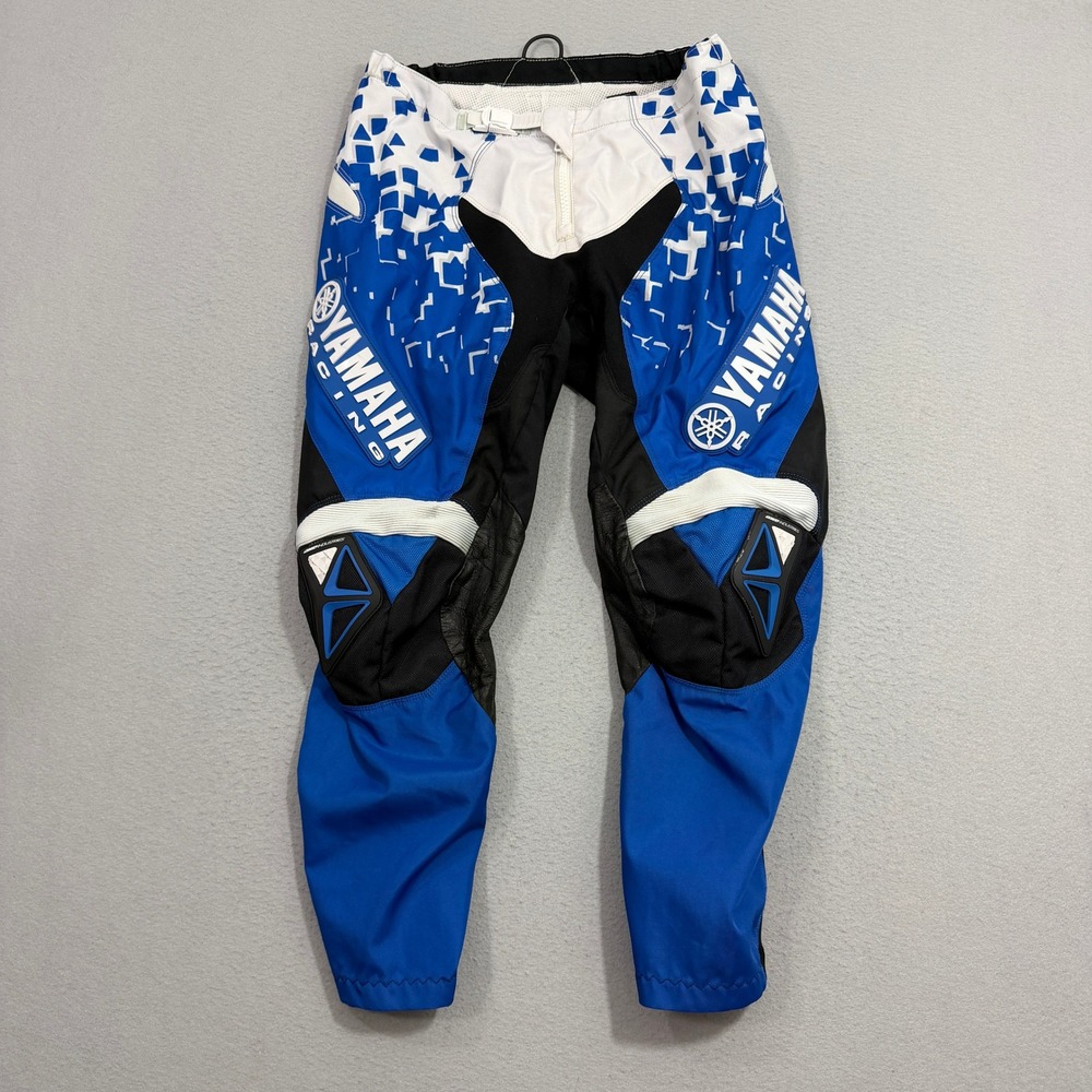 One Industries Motocross Pants 32x26 Blue Yamaha Racing Carbon Gear Dirt Bike